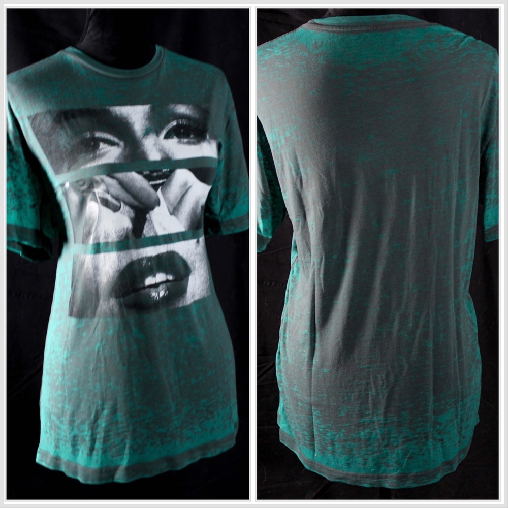 Vintage Y2K 2000s Marilyn Monroe Teal Green Pinup Unisex Shirt
